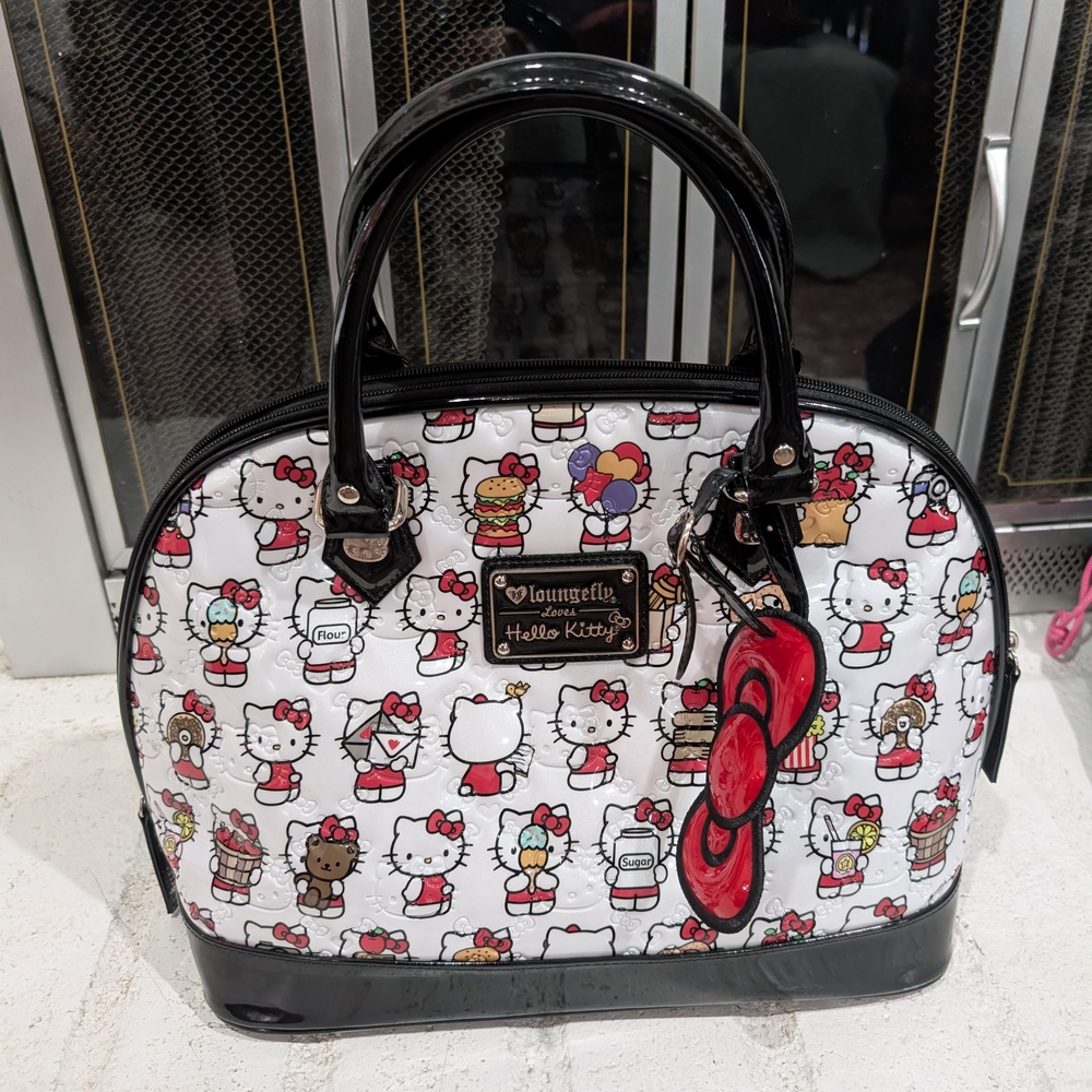 Loungefly Hello Kitty White and Black Handbag
